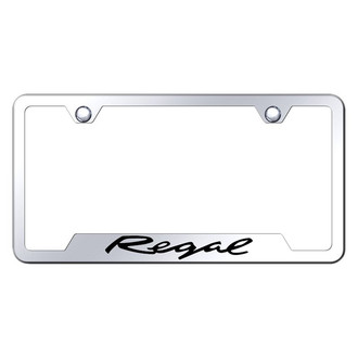Autogold® - Chrome License Plate Frame with Laser Etched Regal Logo and Cut-Out