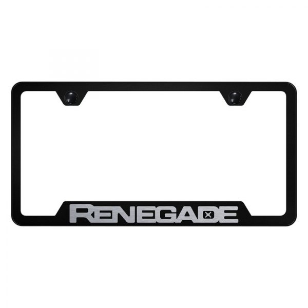 Autogold® - License Plate Frame with Laser Etched Renegade Logo and Cut-Out