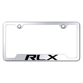 Autogold® - Chrome License Plate Frame with Laser Etched RLX Logo and Cut-Out