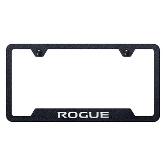Autogold® - Rugged Black License Plate Frame with Laser Etched Rogue Logo and Cut-Out