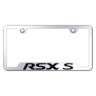 Autogold® - Chrome License Plate Frame with Laser Etched RSX-S Logo and Cut-Out