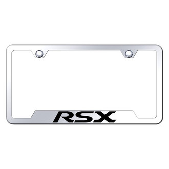 Autogold® - Chrome License Plate Frame with Laser Etched RSX Logo and Cut-Out