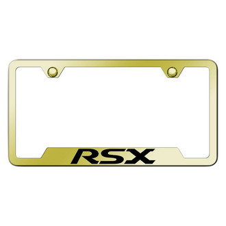 Autogold® - Gold License Plate Frame with Laser Etched RSX Logo and Cut-Out