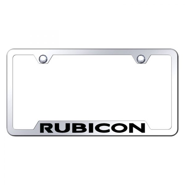 Autogold® - License Plate Frame with Laser Etched Rubicon Logo and Cut-Out