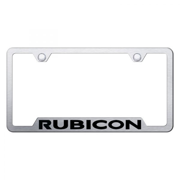 Autogold® - License Plate Frame with Laser Etched Rubicon Logo and Cut-Out
