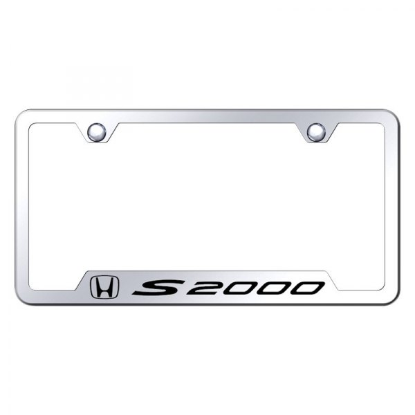 Autogold® - License Plate Frame with Laser Etched S2000 Logo and Cut-Out