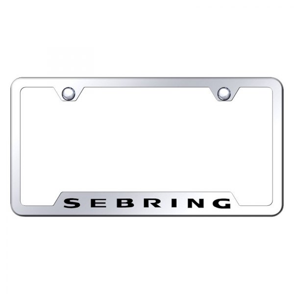 Autogold® - License Plate Frame with Laser Etched Sebring Logo and Cut-Out
