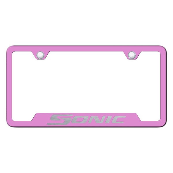 Autogold® - License Plate Frame with Laser Etched Sonic Logo and Cut-Out