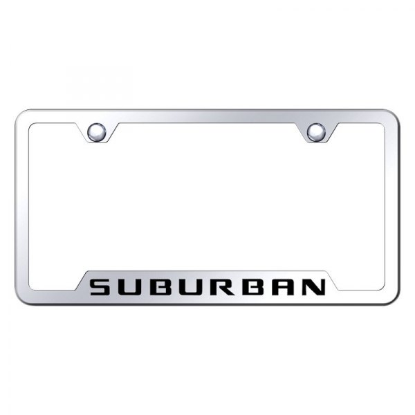 Autogold® - License Plate Frame with Laser Etched Suburban Logo and Cut-Out