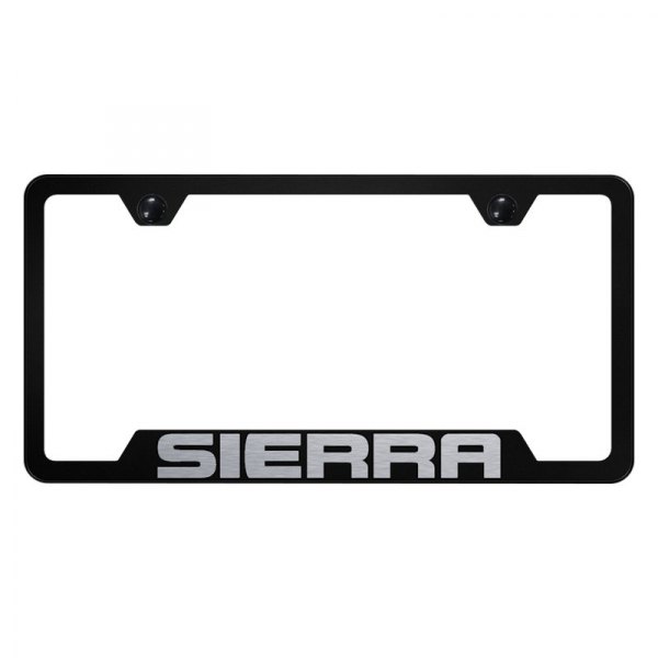 Autogold® - License Plate Frame with Laser Etched Sierra Logo and Cut-Out