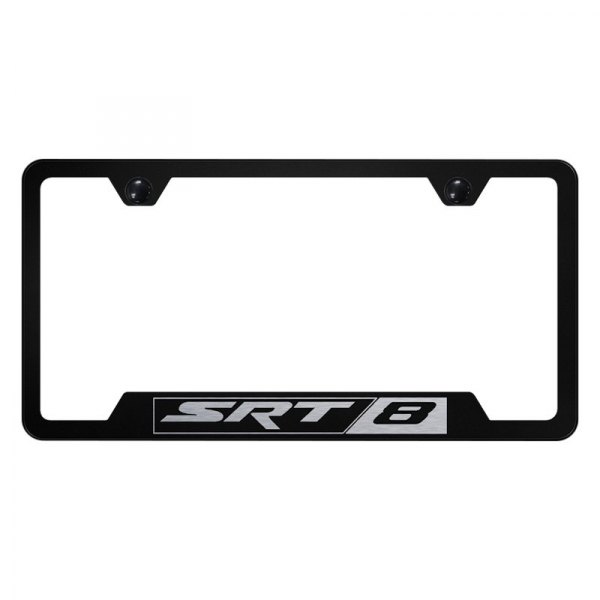 Autogold® - License Plate Frame with Laser Etched SRT-8 Logo and Cut-Out
