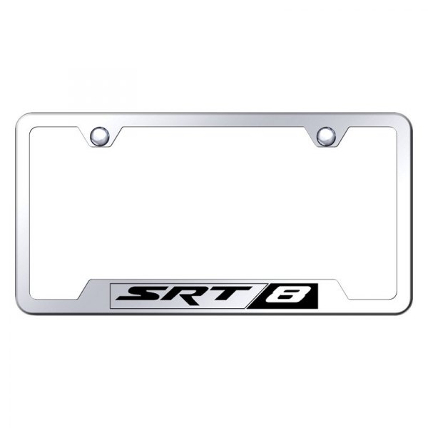 Autogold® - License Plate Frame with Laser Etched SRT-8 Logo and Cut-Out