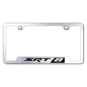 Autogold® - Chrome License Plate Frame with Laser Etched SRT-8 Logo and Cut-Out