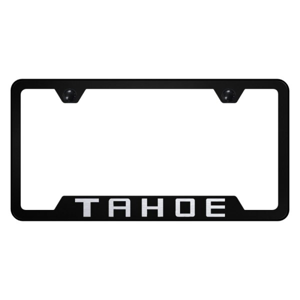 Autogold® - License Plate Frame with Laser Etched Tahoe Logo and Cut-Out