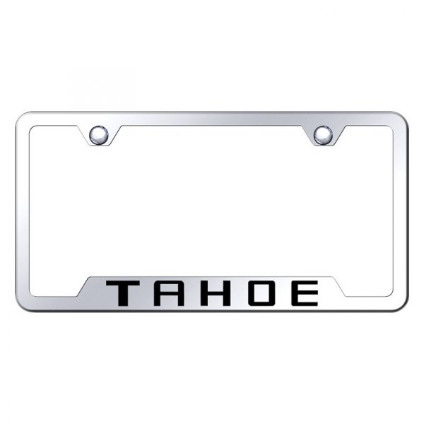 Autogold® - License Plate Frame with Laser Etched Tahoe Logo and Cut-Out