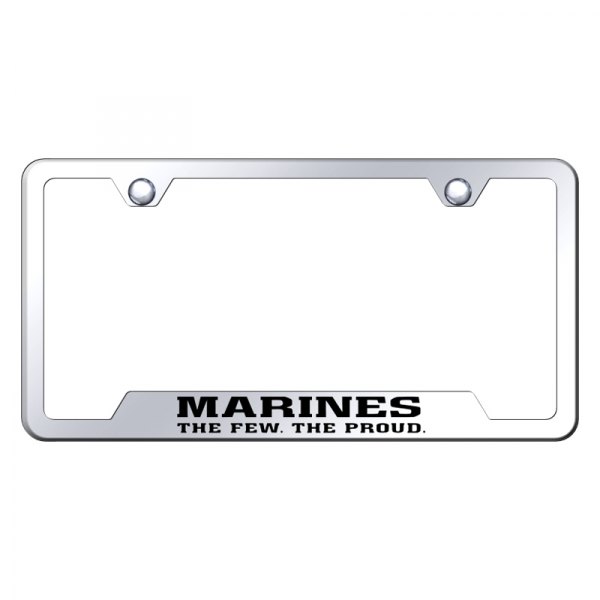 Autogold® - License Plate Frame with Laser Etched The Few The Proud Logo and Cut-Out