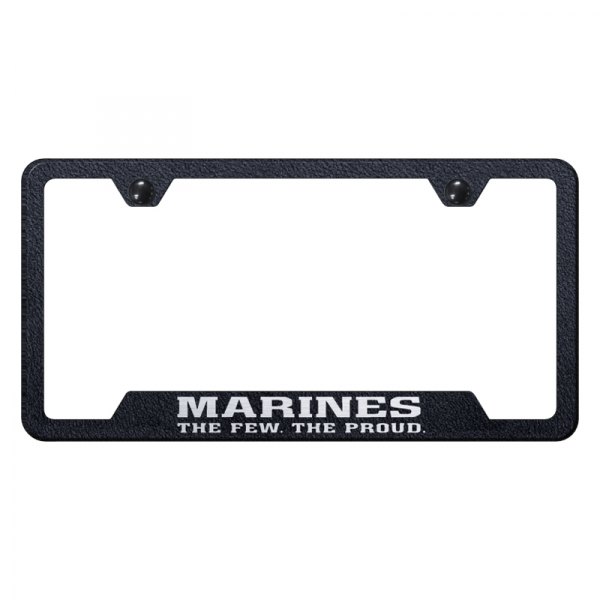 Autogold® - License Plate Frame with Laser Etched The Few The Proud Logo and Cut-Out