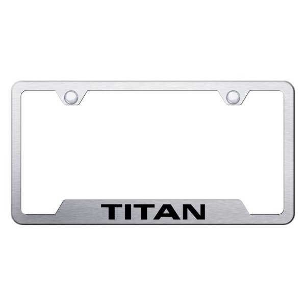 Autogold® - License Plate Frame with Laser Etched Titan Logo and Cut-Out