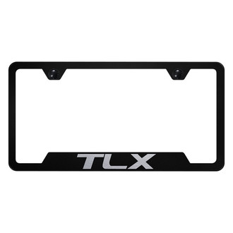 Autogold® - Black License Plate Frame with Laser Etched TLX Logo and Cut-Out