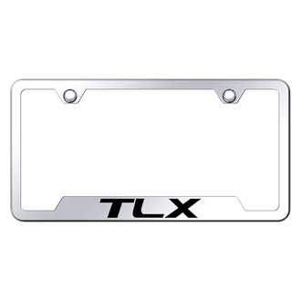 Autogold® - Chrome License Plate Frame with Laser Etched TLX Logo and Cut-Out