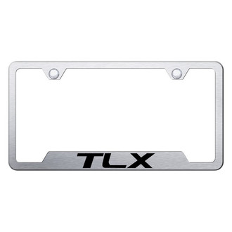 Autogold® - Brushed License Plate Frame with Laser Etched TLX Logo and Cut-Out