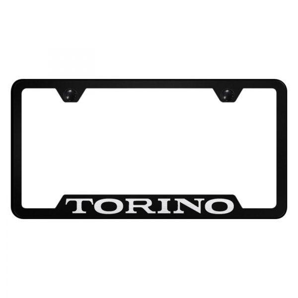 Autogold® - License Plate Frame with Laser Etched Torino Logo and Cut-Out