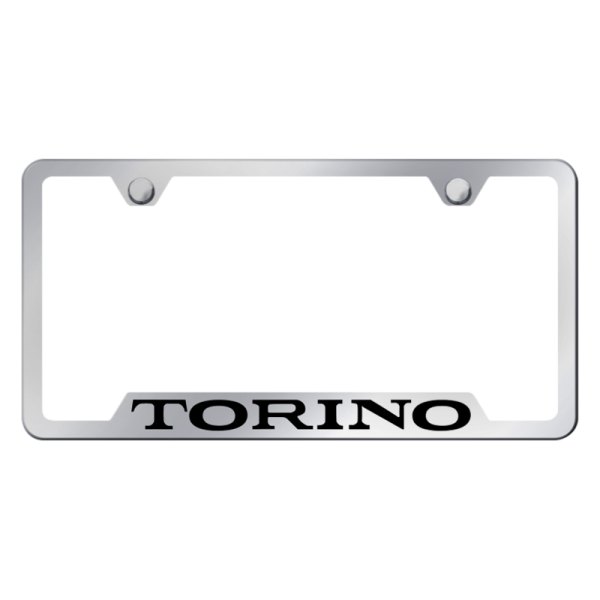 Autogold® - License Plate Frame with Laser Etched Torino Logo and Cut-Out