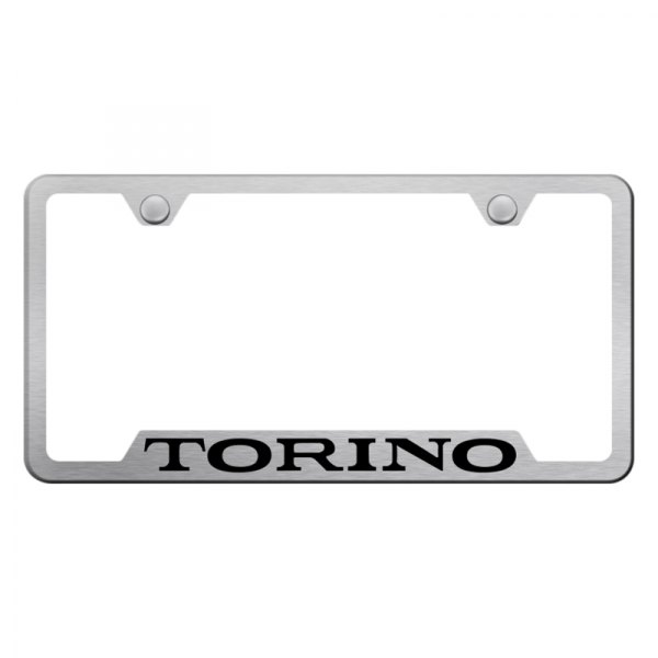 Autogold® - License Plate Frame with Laser Etched Torino Logo and Cut-Out