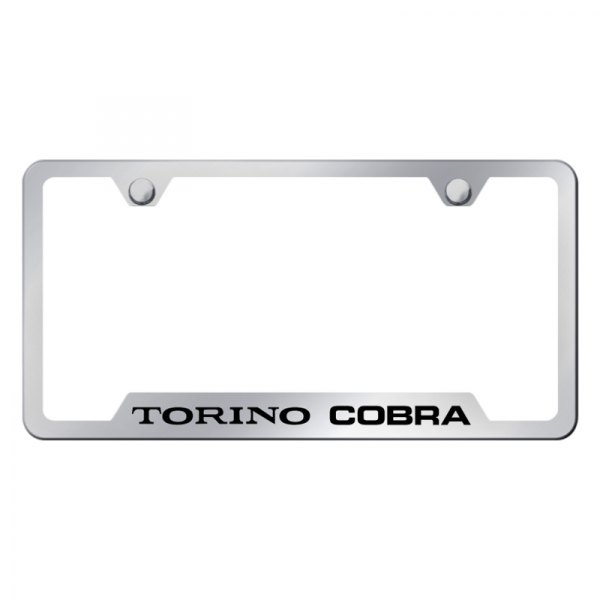 Autogold® - License Plate Frame with Laser Etched Torino Cobra Logo and Cut-Out