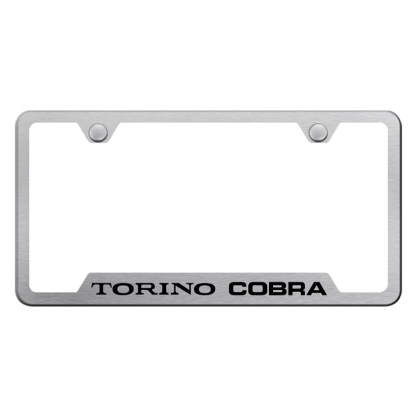 Autogold® - License Plate Frame with Laser Etched Torino Cobra Logo and Cut-Out