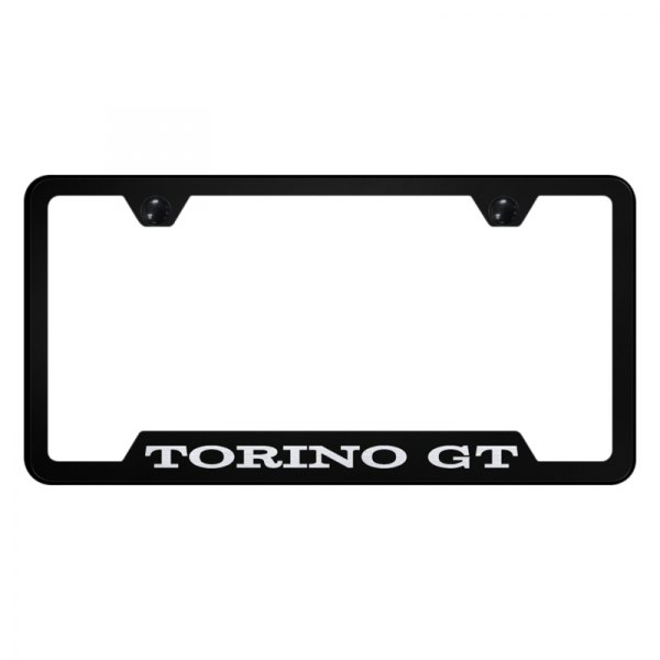 Autogold® - License Plate Frame with Laser Etched Torino GT Logo and Cut-Out