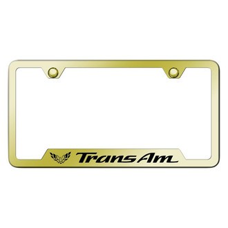 Autogold® - Gold License Plate Frame with Laser Etched Trans Am Logo and Cut-Out