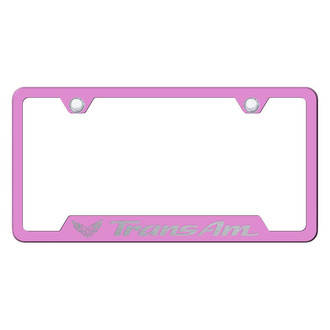 Autogold® - Pink License Plate Frame with Laser Etched Trans Am Logo and Cut-Out
