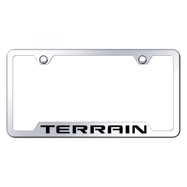 Autogold® - License Plate Frame with Laser Etched Terrain Logo and Cut-Out