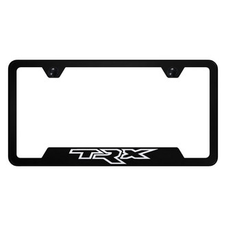 Autogold® - Black License Plate Frame with Laser Etched TRX Logo and Cut-Out