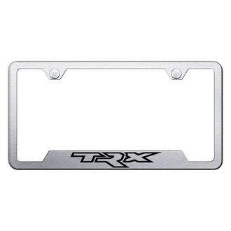 Autogold® - Brushed License Plate Frame with Laser Etched TRX Logo and Cut-Out