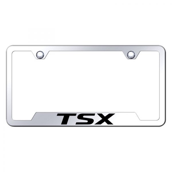 Autogold® - License Plate Frame with Laser Etched TSX Logo and Cut-Out