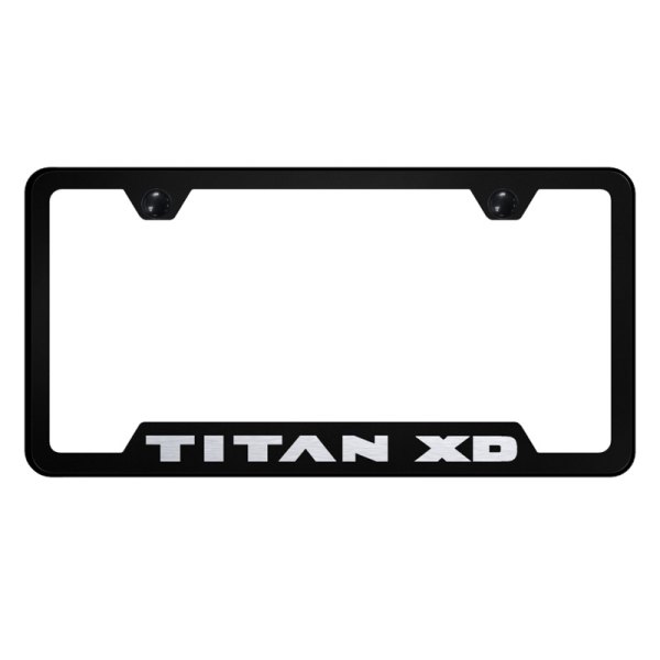 Autogold® - License Plate Frame with Laser Etched Titan XD Logo and Cut-Out