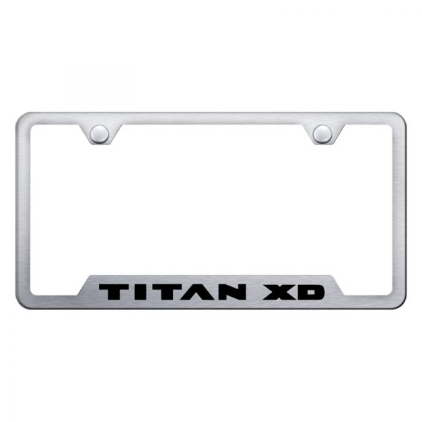 Autogold® - License Plate Frame with Laser Etched Titan XD Logo and Cut-Out