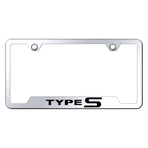 Autogold® - License Plate Frame with Laser Etched Type S Logo and Cut-Out