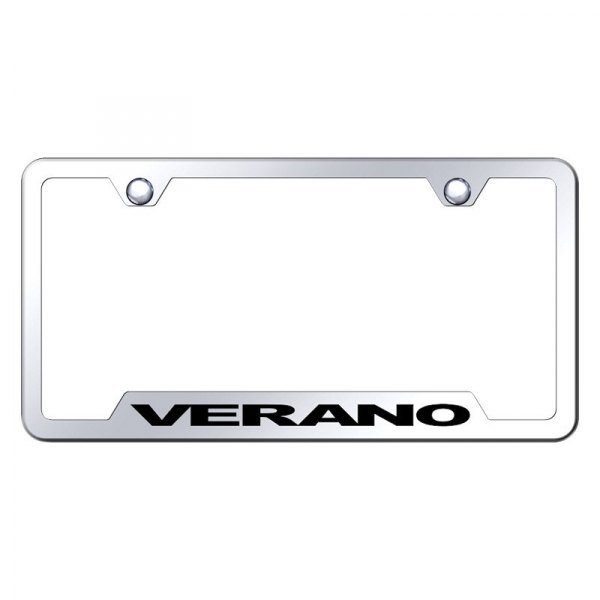 Autogold® - License Plate Frame with Laser Etched Verano Logo and Cut-Out
