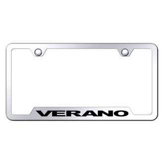 Autogold® - Chrome License Plate Frame with Laser Etched Verano Logo and Cut-Out