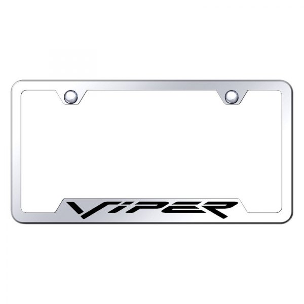 Autogold® - License Plate Frame with Laser Etched Viper Logo and Cut-Out