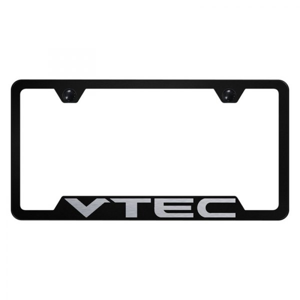 Autogold® - License Plate Frame with Laser Etched VTEC Logo and Cut-Out