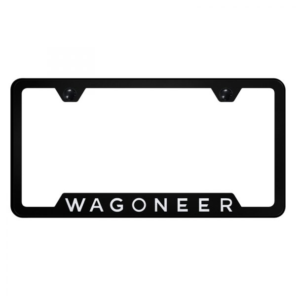 Autogold® - License Plate Frame with Laser Etched Wagoneer and Cut-Out