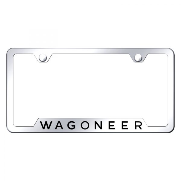 Autogold® - License Plate Frame with Laser Etched Wagoneer and Cut-Out