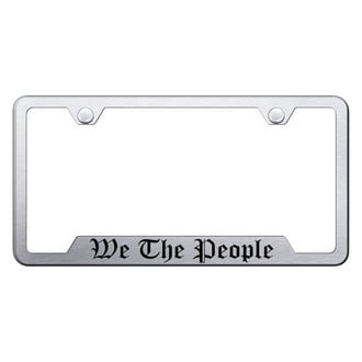 Autogold® - License Plate Frame with Laser Etched We The People Logo and Cut-Out