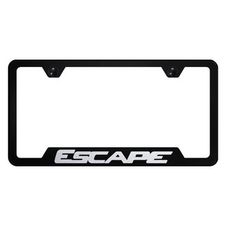 Autogold® - Black License Plate Frame with Laser Etched Escape Logo and Cut-Out