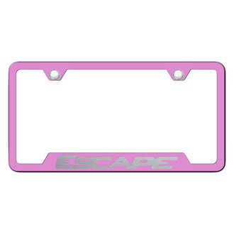 Autogold® - Pink License Plate Frame with Laser Etched Escape Logo and Cut-Out