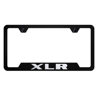 Autogold® - Black License Plate Frame with Laser Etched XLR Logo and Cut-Out